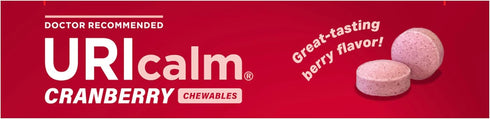 Uricalm Cranberry, Daily Dietary Supplement Chewable with D-Mannose, 60 Count