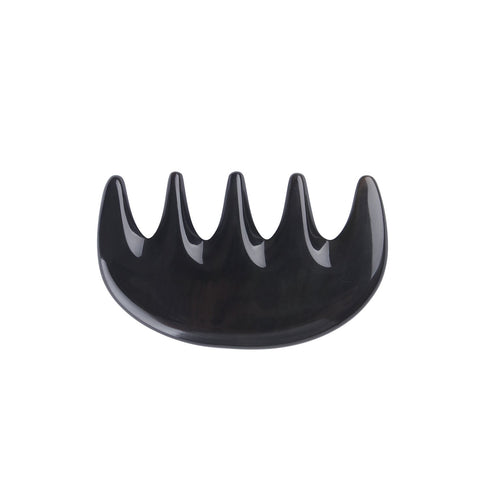 Wide Tooth Hair Comb - No Static Mini Pocket Comb for Massage, Natural Black Buffalo Horn
