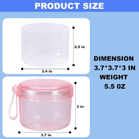 Denture Case, Leak Proof Bath Cup for Travel, Container for Soaking Full & Partial Dentures, Cleaning Kit