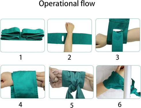 NICEYST Patients Limbs Restraint Strap Cotton Hands and Feet Fixation Belt for Elderly Mental Manic Patient Bed