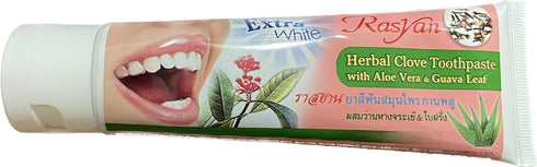 Rasyan 100 Isme Herbal Clove Toothpaste with Aloe Vera & Guava Leaf, g, White