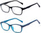 Outray Kids Anti Blue Light Glasses, Classic Rectangle Eyewear for Anti Harmful Blue Light/UV400 (Set Blue+Black, 47)