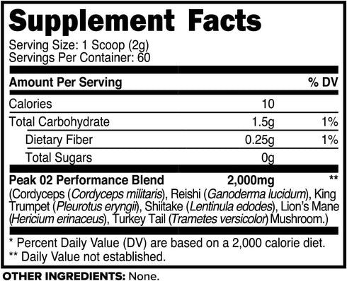 PrimaForce Peak O2 Workout Supplement, 120 grams - Proprietary Blend, Non-GMO, Vegan, Gluten Free