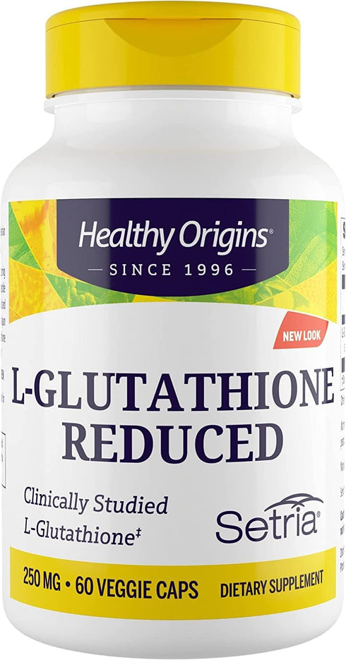 Healthy Origins L-Glutathione (Setria) Reduced, 250 mg, Immune Support Supplement, Collagen & Antioxidant Support,