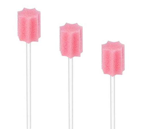 Disposable Oral Swabs - Sterile Dental Sponge Swabsticks for Mouth & Gum Cleaning