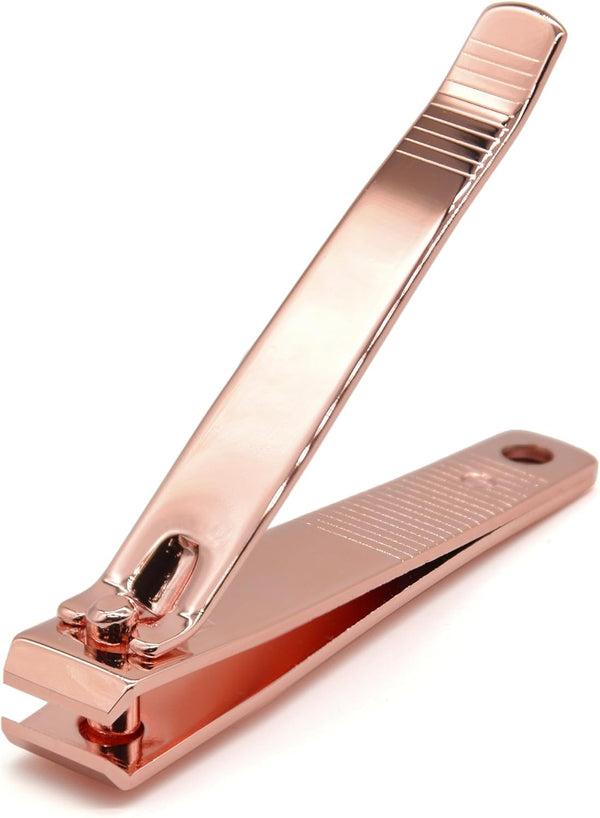PrettyClaw Nail Clippers, Sharp Edge Fingernail and Toenail Clipper, Stainless Steel for Manicure and Pedicure (Rose