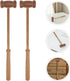 Hammer 2pcs, Hammer Wooden Back Massager Manual Body Knocking Massage Tool for Shoulder and Neck Relief, Portable