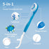 Disposable Mini Travel Toothbrushes, 10 Count, 5-in-1 Pre-Pasted Toothbrush for On-The-Go, Coolmint