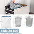 57 Count Small Trash Bags, 4 Gallon Tear-Free Unscented White Drawstring Garbage Bags for Bathroom