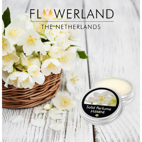 Flowerland Solid Perfume - Portable Pocket Balm for Men and Women, Natural Fragrance - Jasmine (30ml)