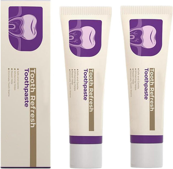 WenFeng 2 PCS Tooth Refresh Toothpaste,Fresh Breath,Daily Use for Oral Health, 100g