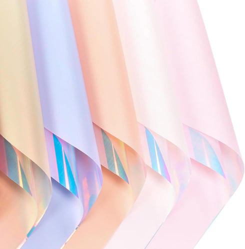 Oakbud 20 Packaging Packaging, 22.8x22.8Inch Sheets Double Sided Iridescent Flower Wrapping Paper,Waterproof Florist
