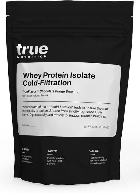 Chocolate Whey Protein Isolate Cold-Filtration - 100% Whey Protein Powder - 27g Protein per Serving - 1lb