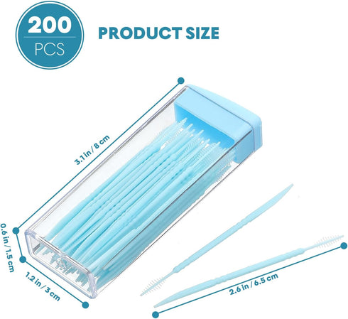 Healifty 800Pcs Double-Head Toothpicks, Disposable Plastic for Teeth Cleaning, Interdental Brushes