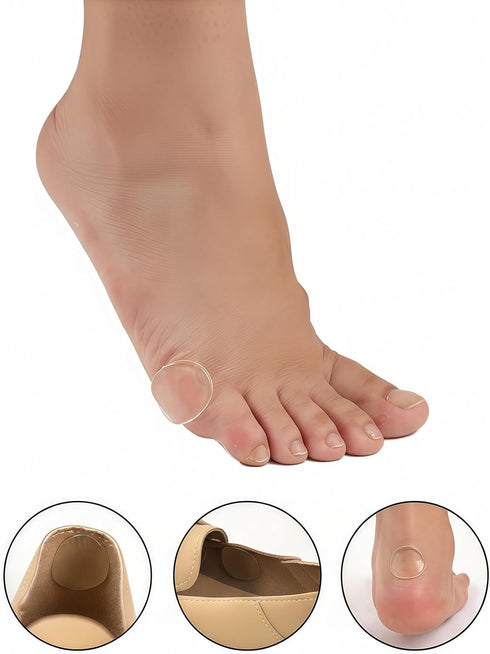 VASANA 36PCS Round Shape Soft Silicone Gel Adhesive Heel Grips Pads Liner Anti Slip Non-Slip Stickers Anti-wear Insole