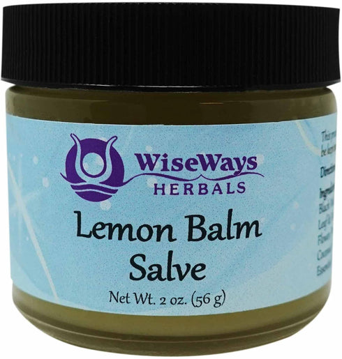 WiseWays Herbals Lemon Balm Salve, 2 oz for Natural Skin Care