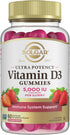 Solgar Vitamin D3 Gummies for Adults 5,000IU Ultra Potency - Immune System Support, Tasty Strawberry Flavor, 60 Servings