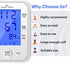 Blood Pressure Monitor for Home Use: Easy@Home Upper Arm BP Machine with Large Cuff and 3-Color Backlit Display