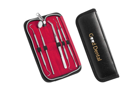 Tools Pack for Teeth Cleaning, Stainless Steel Dental Scraper, Tooth Pick Hygiene Set with Mouth Mirror, Tweezer Kit