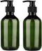 Yebeauty 10oz/300ml Pump Bottle Dispenser, Empty Plastic Refillable Soap Shampoo Containers, 2-Pack Green