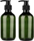 Yebeauty 10oz/300ml Pump Bottle Dispenser, Empty Plastic Refillable Soap Shampoo Containers, 2-Pack Green