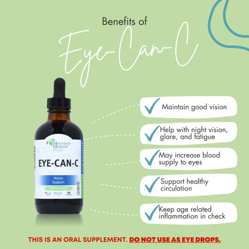 Mountain Meadow Herbs Eye-Can-C Herbal Vision & Eye Support Supplement, 4.0 Oz for Eye Wellness
