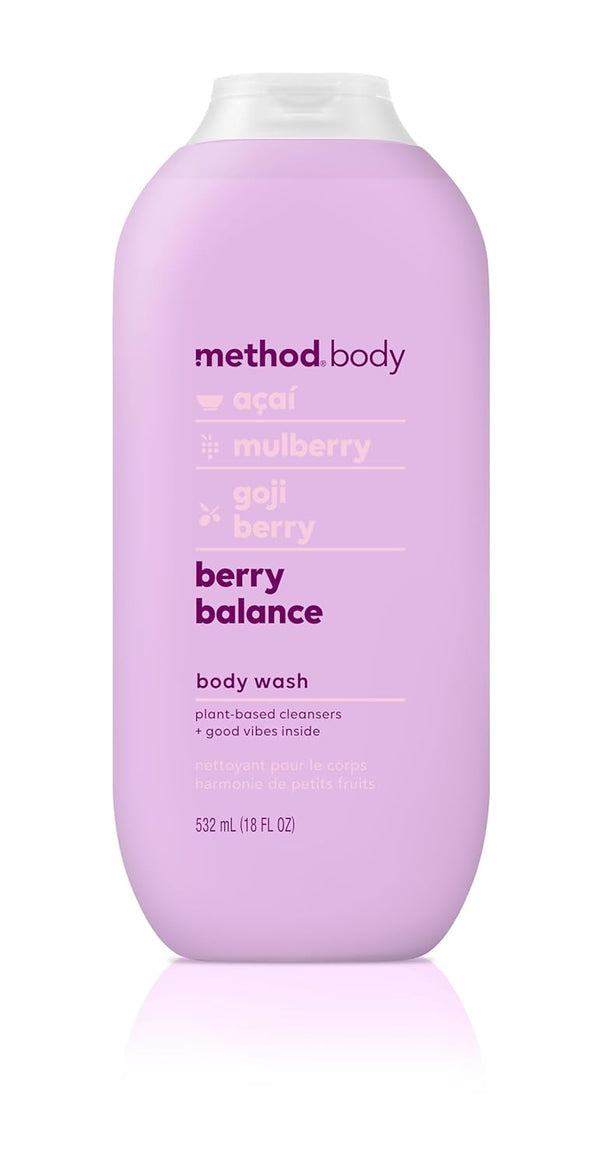 Method Body Wash, Berry Balance, 18 oz, Paraben and Phthalate Free (Pack of 1)