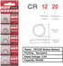 Cotchear 5pcs/Card 3V CR1220 Coin Battery Lithium, DL1220 LM1220 ECR1220 Button Cell Batteries