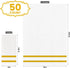 Linen-Feel Disposable Guest Towels - Decorative Soft Absorbent Dinner Paper Hand Towels for Bathroom Party (50, Gold)