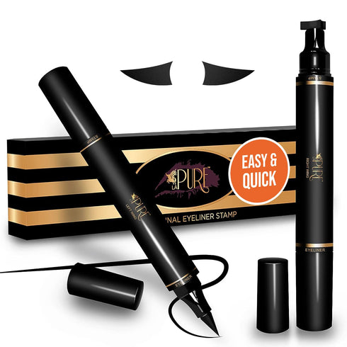 Winged Eyeliner Stamp - 2 Dual Ended Pens for Perfect Cat Eyes, Smudge-Proof, Water-Resistant