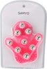 SAMYO 9 360-degree-roller Palm Shaped Massage Glove Body Massager with Metal Roller Ball Beauty Body Care (Pink)