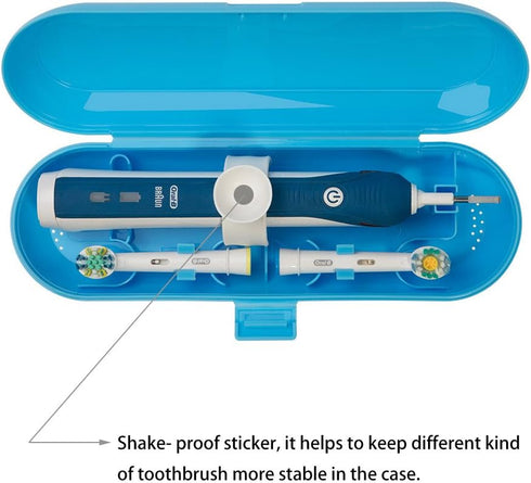 Nincha Plastic Electric Toothbrush Travel Case for Oral-B Pro Series, Blue
