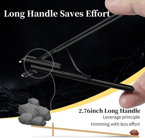 Toe Nail Clippers for Men with Catcher | 9mm Wide Jaw Opening for Thick Toenails, Heavy Duty Nail Cutter