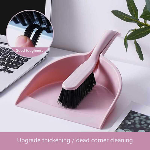 Oxxggkao Set Broom & Pan Compact, Nesting Design, Portable Tool, Ideal for Small Spills, Desk & Home Tasks
