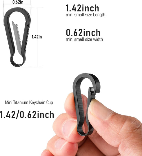 Titanium Keychain Pill Holder with Clip - Essential Health Accessory
