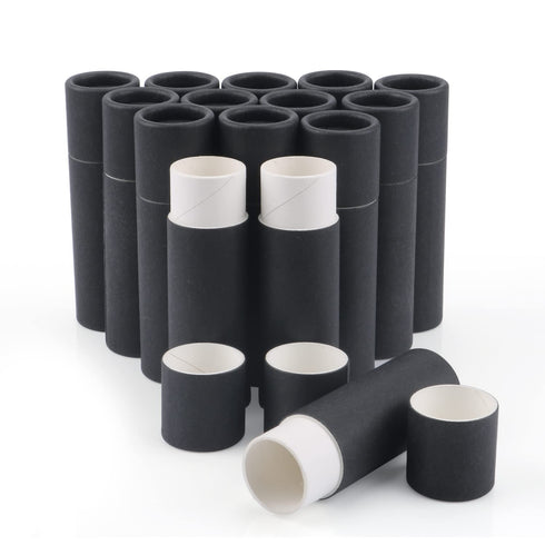 15 Pcs 0.3 oz Paperboard Lip Balm Tubes, Empty Kraft Paper Chapstick Tube Holder for DIY Homemade Balm