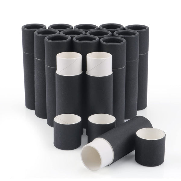 15 Pcs 0.3 oz Paperboard Lip Balm Tubes, Empty Kraft Paper Chapstick Tube Holder for DIY Homemade Balm
