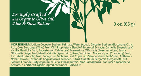 Olivae Castile Bar Soap, 3 Bar Set