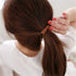 LOVEF 6 Pcs Simple Korean Elastic Double Knotted Bows Hair Band, Rubber Band for Girls Hair Accessories