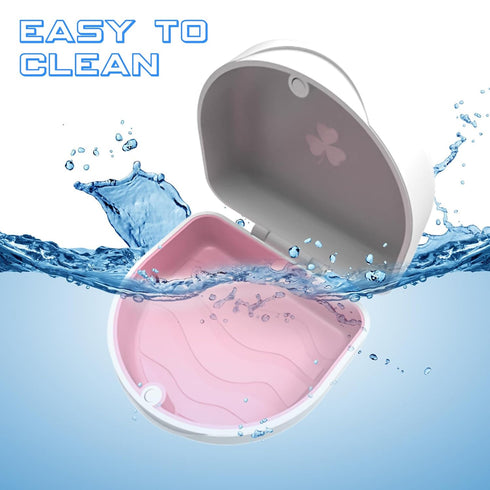 Retainer Case, Orthodontic Mouthguard Case, Dental Retainer Case (White)