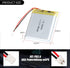 3.7V 1500mAh Lipo Battery Pack with JST Connector, Rechargeable Lithium Polymer Ion 804048