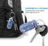 Portable Pill Case, Waterproof Pill Holder with Keychain, Bling Pill Box for Travel, Sky Blue