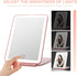 LED Foldable Travel Makeup Mirror - 5x7 inches, 3 Colors Light Modes USB Rechargeable Touch Screen Cosmetic