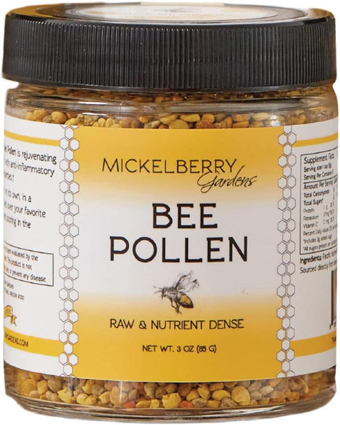 Mickelberry Gardens Organic Bee Pollen Granules – 6 Oz - 100% Raw, Pure Superfood Packed with Protein, Vitamins,