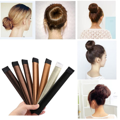 KISSBUTY Bun Maker (7 Count) - Hair Donut for French Twist, DIY Tool for Women and Girls