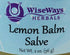 WiseWays Herbals Lemon Balm Salve, 2 oz for Natural Skin Care