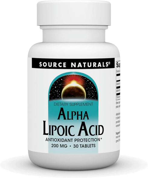 Source Naturals Alpha Lipoic Acid, 200 mg, 30 Tablets