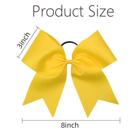Oaoleer 8" Jumbo Large Cheer Bows, Handmade Ponytail Holder for Cheerleading Teen Girls and Women