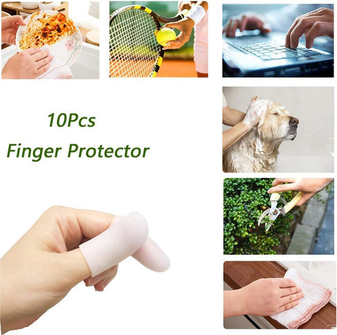 Gel Finger Protectors, Silicone Fingertips Protection for Trigger Finger, Arthritis, and Pain Relief