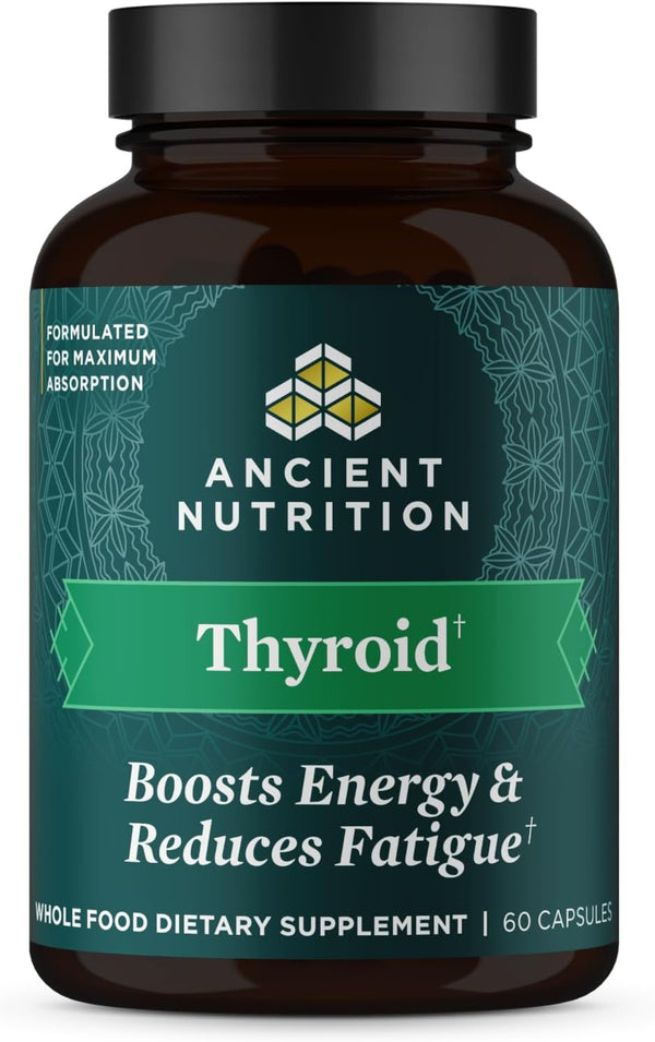 Ancient Nutrition Thyroid Support Supplement with Ashwaghanda, 60ct Thyroid Capsules, Gluten Free, Paleo, Keto